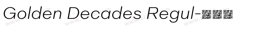 Golden Decades Regul字体转换